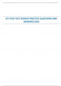  ATI TEAS TEST SCIENCE PRACTICE QUESTIONS AND ANSWERS 2023