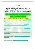 Exam Epic Bridges Exam 2023 with 100% c0rrect answers