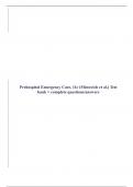 Prehospital Emergency Care, 11e (Mistovich et al.) Test bank > complete questions/answers (well elaborated)