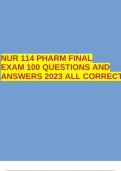 NUR 114 PHARM FINAL EXAM 100 QUESTIONS AND ANSWERS 2023 ALL CORRECT