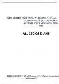 INET RN HESI EXIT EXAM VERSION 1 ACTUAL SCREENSHOTS 2022-2023 / HESI RN EXIT EXAM VERSION 1 2022- 2023