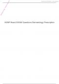 AGNP BOARD EXAM: Dermatology Prescription (100 Questions with Answers and Explanations)