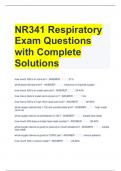 NR341 Respiratory Exam Questions with Complete Solutions 