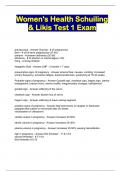 Women's Health Schuiling & Likis Test 1 Exam
