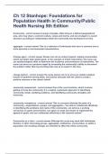 Ch 12 Stanhope: Foundations for Population Health in Community/Public Health Nursing 5th Edition|2023 LATEST UPDATE|GUARANTEED SUCCESS
