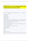 HS200 Diseases of the Human Body Unit 1 Questions and Answers 2023