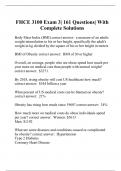 FHCE 3100 Exam 3| 161 Questions| With Complete Solutions