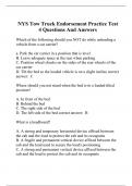 NYS Tow Truck Endorsement Practice Test 4 Questions And Answers