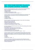 EXIT HESI EXAM 2022/2023 Questions with complete solutions, Graded A+