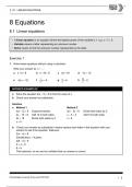 OCR GCSE MATHS 8.1 LINEAR EQUATIONS(LATEST EDITION)