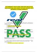 RN COMMUNITY HEALTH FINAL EXAM 2023-2024 PACKAGE DEAL