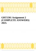 GRT1501 Assignment 2 (COMPLETE ANSWERS) 2023.
