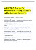 ATI PEDS Terms for Proctored Test Questions with Correct Answers