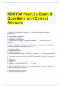 NBSTSA Practice Exam B Questions with Correct Answers 
