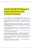 LSUS HCAD750 Module 3 Exam Questions and Correct Answers 