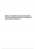 RPSGT EXAM PRACTICE - QUESTIONS WITH CORRECT ANSWERS | COMPLETE SOLUTION | RATED A+ 2023/2024