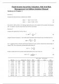 Complete Solution Manual Fixed Income Securities Valuation, Risk And Risk Management 1st Edition Questions & Answers with rationales 