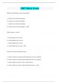 CMT Mock Exam | 78 Questions with 100% Correct Answers | Verified | 27 Pages