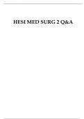 HESI Med Surg II Exam Q&A  Verified 