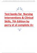  Test banks for Nursing Interventions & Clinical Skills, 7th Edition by perry et al complete A+.pdf