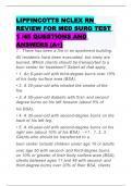 LIPPINCOTTS NCLEX RN REVIEW FOR MED SURG TEST 1 /45 QUESTIONS AND ANSWERS (A+)