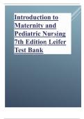 Test Bank for Introduction to Maternity and Pediatric Nursing 7th Edition by Leifer 