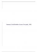 Summary Food Handlers License Test guide_ 2023.