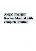 ANCC PMHNP Review Manual with complete solution