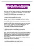 Med-Surg Hesi PN (Questions and Answers) Graded A+