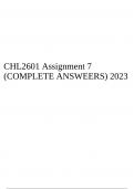 CHL2601 Assignment 7 (COMPLETE ANSWEERS) 2023