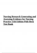 Test Bank Nursing Research Generating and Assessing Evidence for Nursing Practice 11th Edition By Polit Beck
