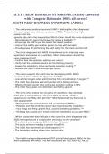 ACUTE RESP DISTRESS SYNDROME (ARDS) Answered  with Complete Rationales 100% all correct! ACUTE RESP DISTRESS SYNDROME (ARDS)