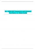 ALL HESI EXIT Questions and Answers Test Bank; A+ Rated Guide