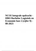 Integrale opdracht - HBO Bachelor Logistiek en Economie fase 2 (cijfer 9) - 08-2023 | Integrale opdracht HBO Bachelor Toegepaste Psychologie fase 1 kopie & NCOI Integrale Opdracht HBO Bachelor Bedrijfskunde fase 1 (HBO Bedrijfskunde specialisatie Sales)