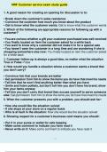 NRF Customer service exam study guide 1. A good reason for creating an opening for discussion is to: • Break down the customer's sales resistance • Convince the customer how much you know about the product • Get to know what the customer wants: Get to 