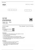 AQA  GCSE STATISTICS RATING Higher Tier Paper 1 MAY 2023