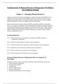 Complete Solution Manual Fundamentals of Human Resource Management 7th Edition Noe  Questions & Answers with rationales (Chapter 1-16)