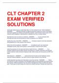 CLT CHAPTER 2  EXAM VERIFIED  SOLUTIONS 