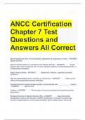 Bundle For ANCC Certification Exam Questions with All Correct Answers