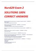 Nurs 629 Exam 3  (Maryville) VERIFIED  100% SOLUTIONS