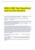 WGU C468 Test Questions and Correct Answers 