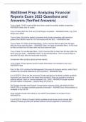 WallStreet Prep: Analyzing Financial Reports Exam 2023 Questions and Answers (Verified Answers)