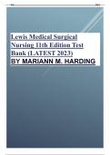 Lewis Medical Surgical Nursing 11th Edition 2024 revised latest updated  Test Bank By Mariann M. Harding 