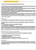 CFCM Study Guide: FULL TEST 1. Which of the following statements is NOT true? a. The government encourages the maximum practicable commercial use of inventions made under government contracts. b. The government recognizes rights in data developed at priva