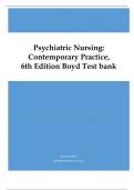 Psychiatric Nursing: Contemporary Practice, 6th Edition Boyd Test bank.