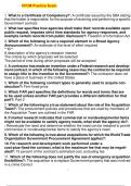 CFCM Practice Exam 1. What is a Certificate of Competency?: A certificate issued by the SBA stating that the holder is responsible, for the purpose of receiving and performing a specific Government contract 2. What law specifies how agencies shall make th