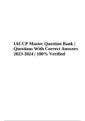 IACCP Master Question Bank (Questions With Correct Answers) 2023-2024 Graded A+