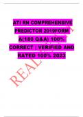 ATI RN Comprehensive Predictor 2019 Form A B C 2023