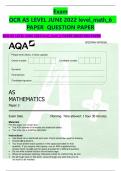 OCR AS LEVEL JUNE 2022 level_math_6   PAPER  QUESTION PAPER