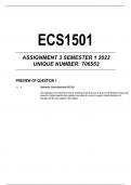 ECS1501 ASSIGNMENT 3 SEMESTER 1 2023 